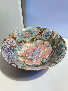 Chinoiserie Toyo Floral Decorative Bowl Vintage
